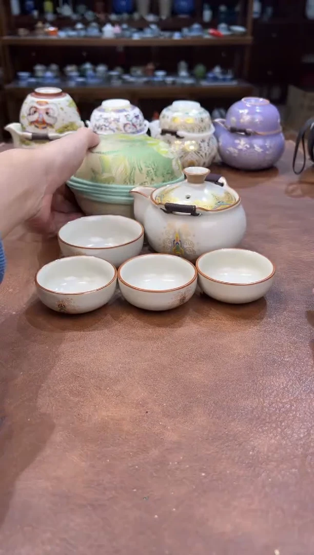 真的很便宜超好看会开片的旅行茶具