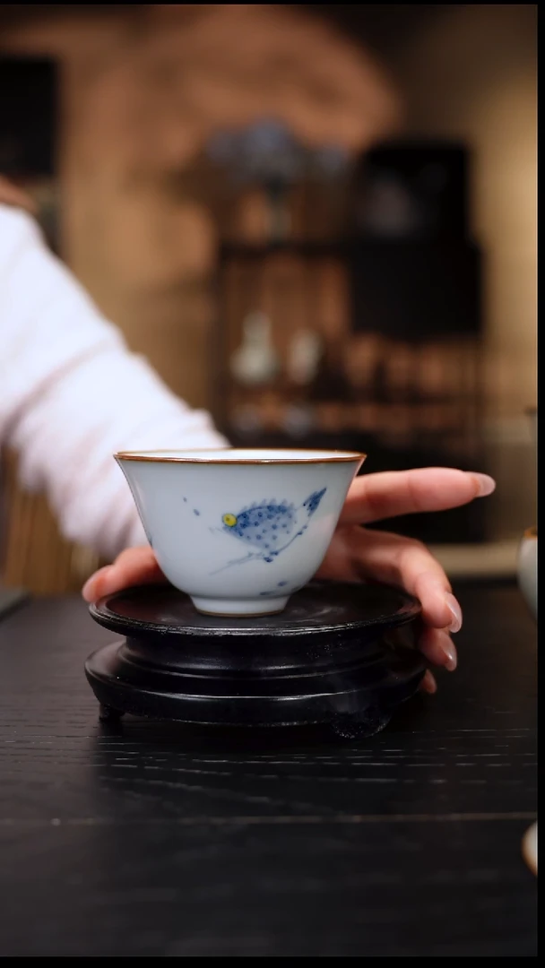 福利价 气窑 羊脂白 鲑鱼铃铛杯 惜缘底款