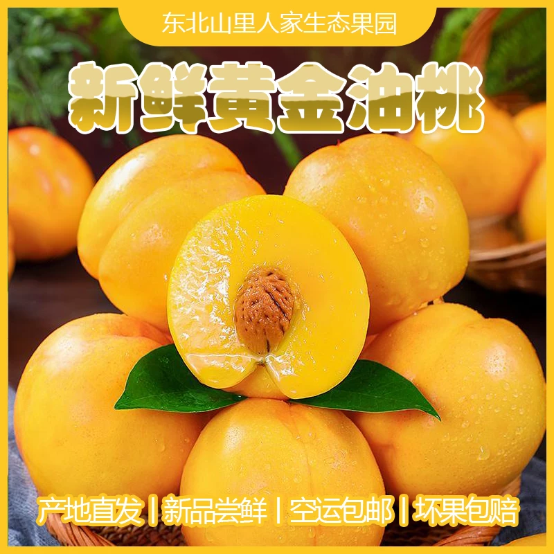 【双拼】山地水果好吃黄金蜜桃芒果桃香甜爆汁新鲜采摘现摘桃子