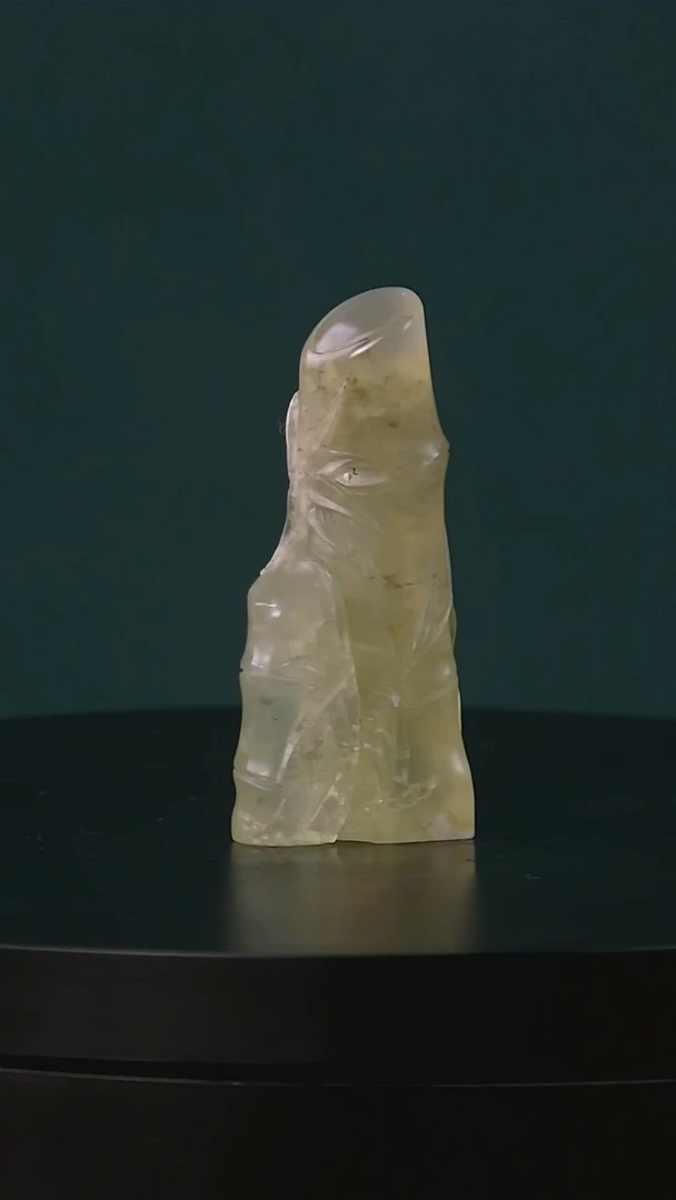 青田石岩门晶竹节章2.3*1.2*5.5