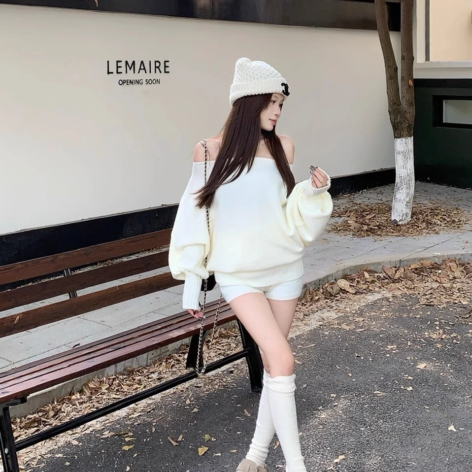 2025春季新款时尚套装针织显瘦气质长袖休闲百搭宽松慵懒风两件套