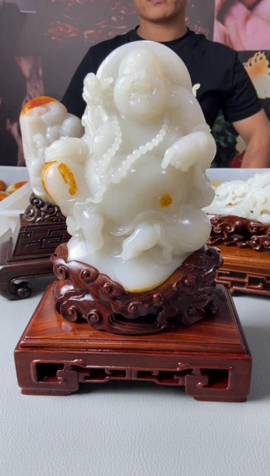 未镶嵌和田玉摆件可****.1
