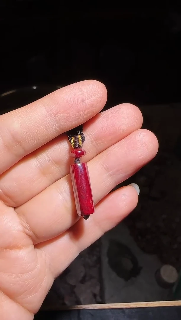 天然辰砂朱砂桶珠23