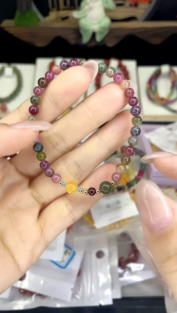 【闪购商品】碧玺手链银S925镶嵌手链