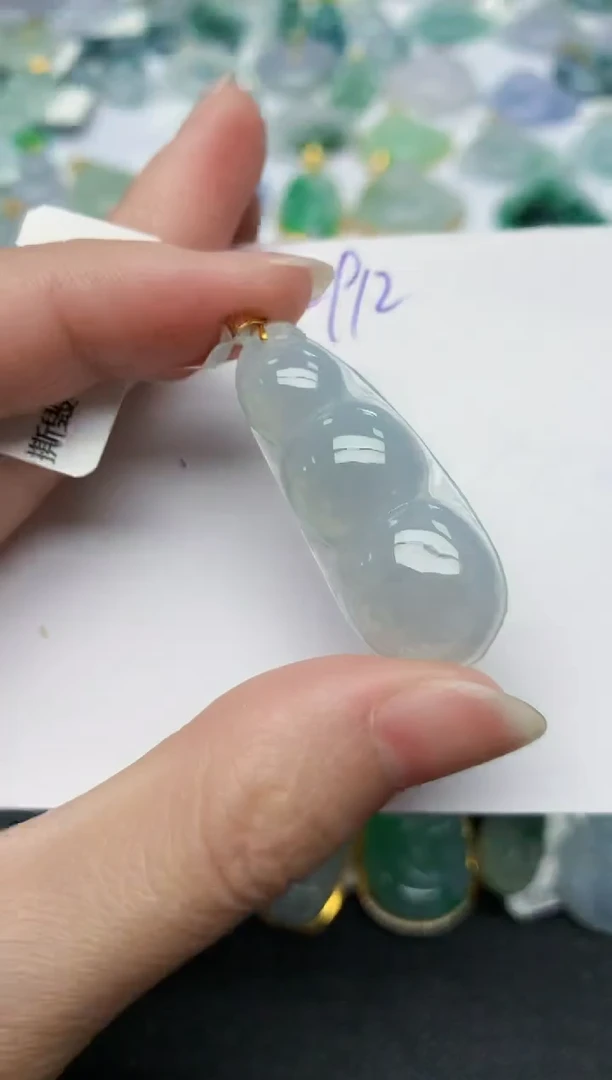 颈饰18K金镶嵌翡翠天然缅甸A货翡翠百元以上9元证书费自理