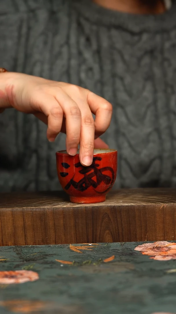 杯釉下彩手工手绘同款陶器