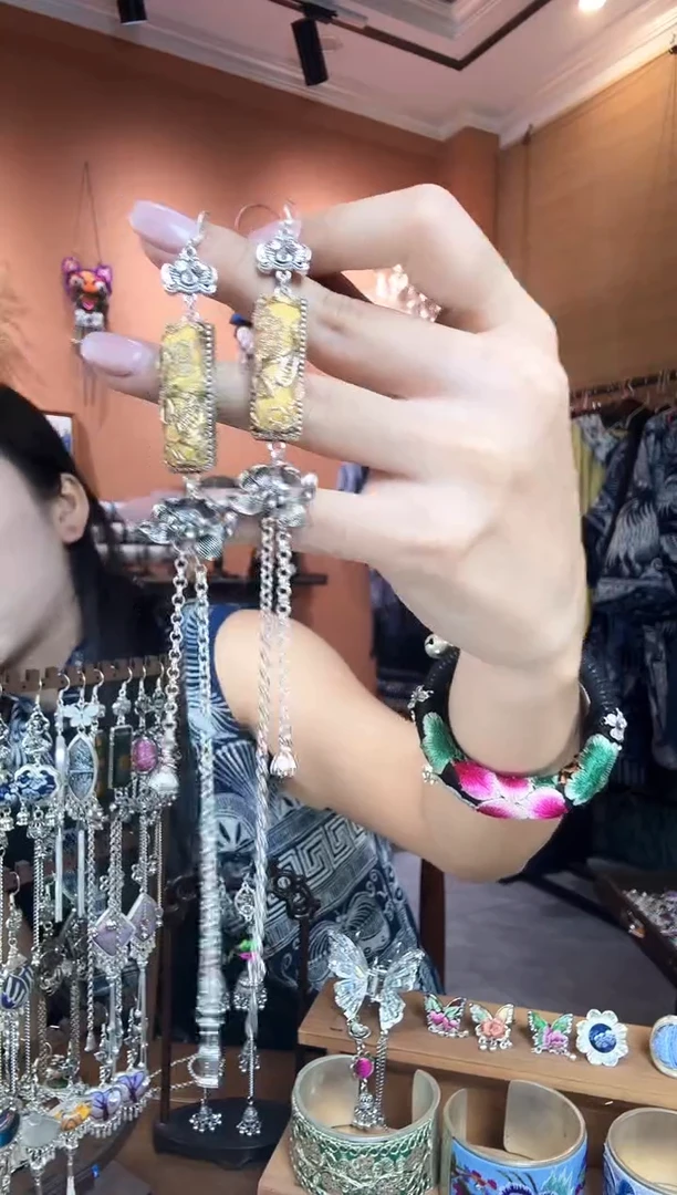 刺绣纯手工民族风耳环