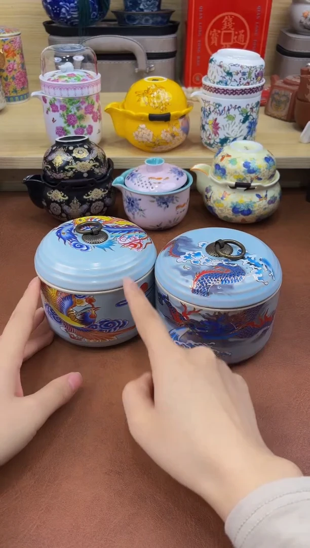 陶陶瓷茶具摆件旅行套组