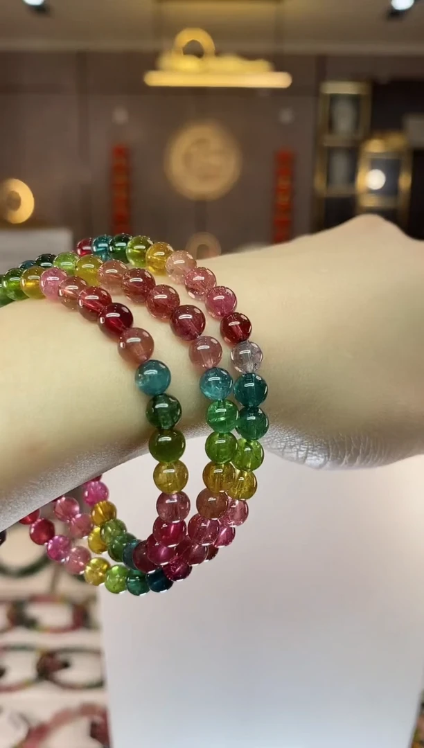 【闪购商品】碧玺单圈手串5mm+未镶嵌一物一证dan