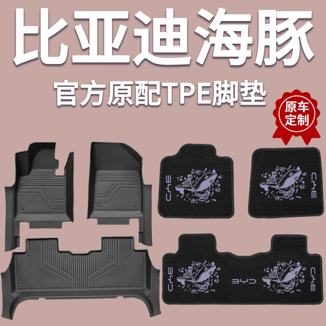 比亚迪海豚专用脚垫全包围tpe包门槛新款智驾版内饰改装星空地毯