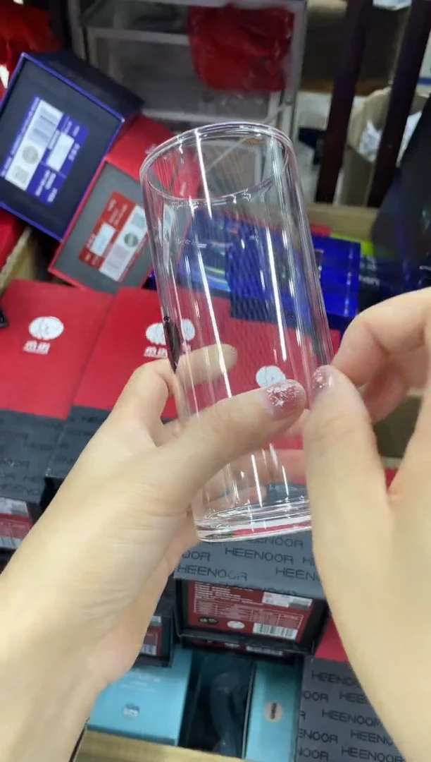 高硼硅玻璃无手柄款小熊单层烫手牛奶杯9910-510ml