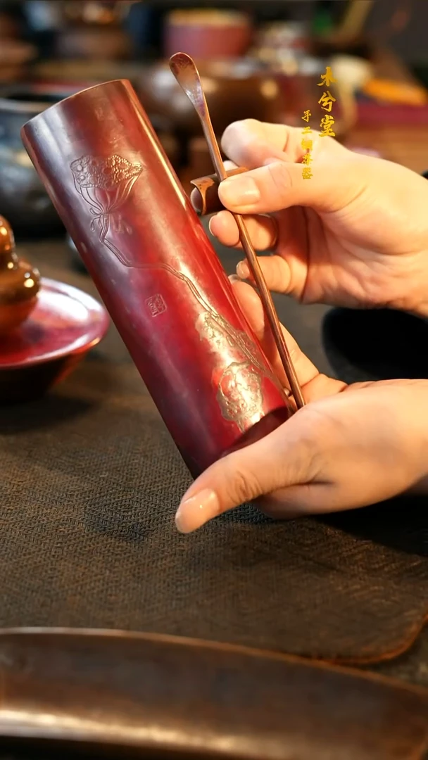 融银茶则三件套铜