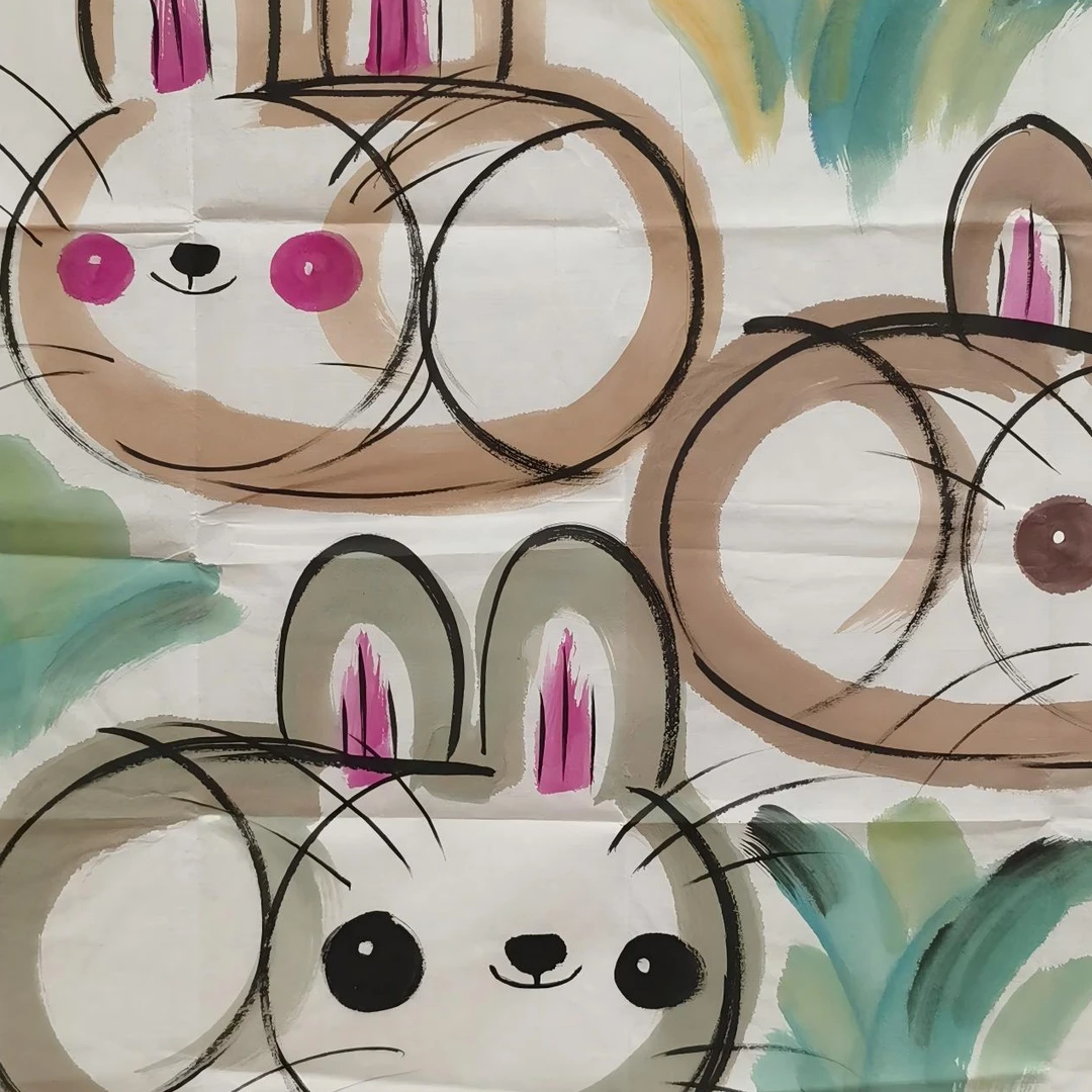 【辽拍】V250709-2-529《兔》（4.2平尺) 纸本镜心 ws05