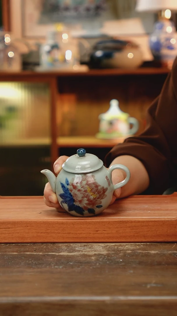 摆件景德镇纯手工釉下彩精品摆件