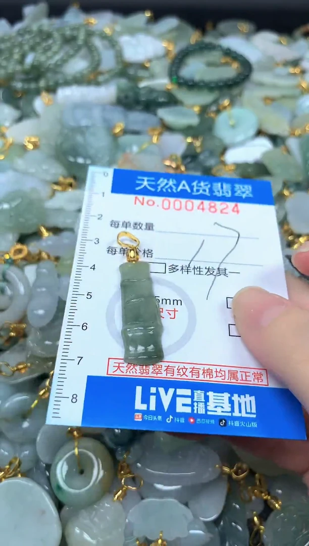 颈饰未镶嵌翡翠净货挂件-4824