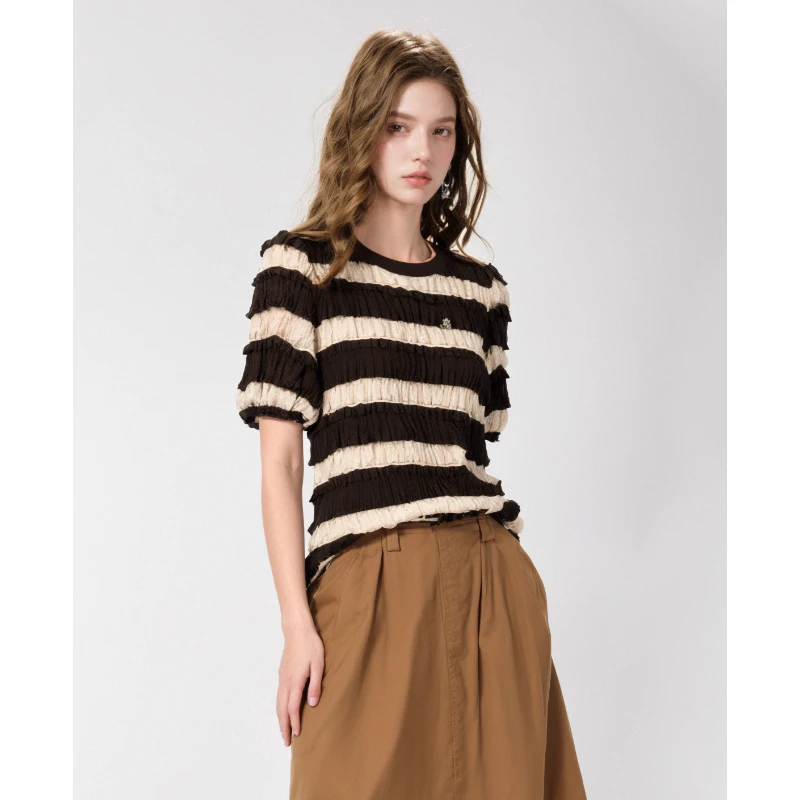 妈妈高端台湾品牌T恤春夏新款时尚上衣 赫5959A