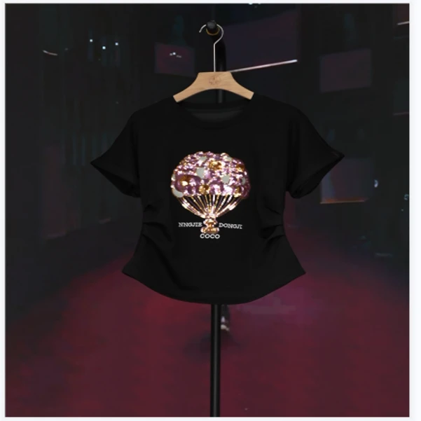 香港素甸年新款典雅热气球T恤QYTB1369