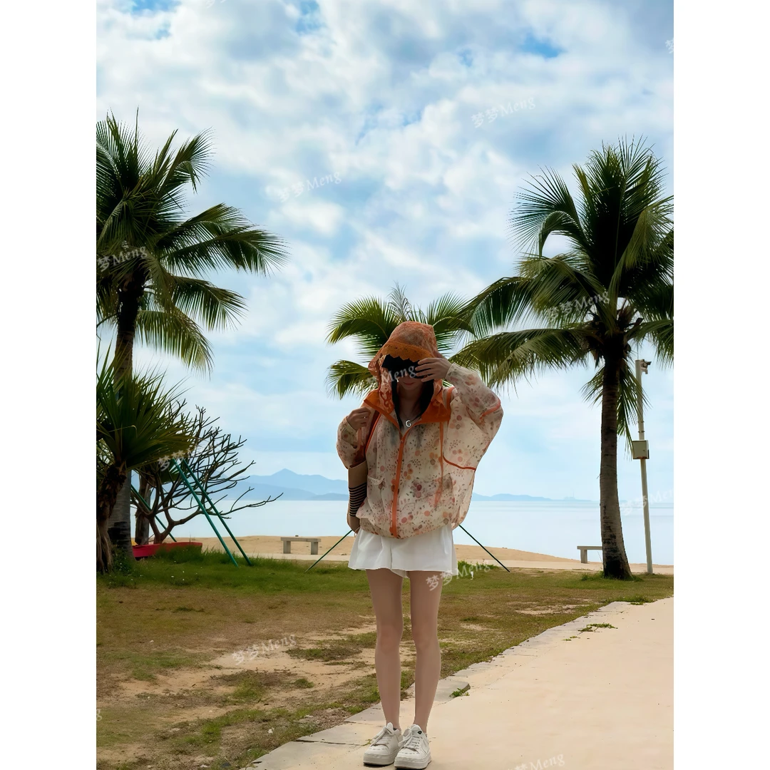 Meng 向阳花 【现货】原创设计流行度假必备透气轻薄外套*356