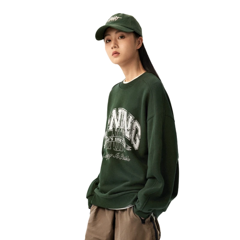 李宁加绒卫衣男士秋冬新款篮球套头衫保暖针织运动服AWDU979