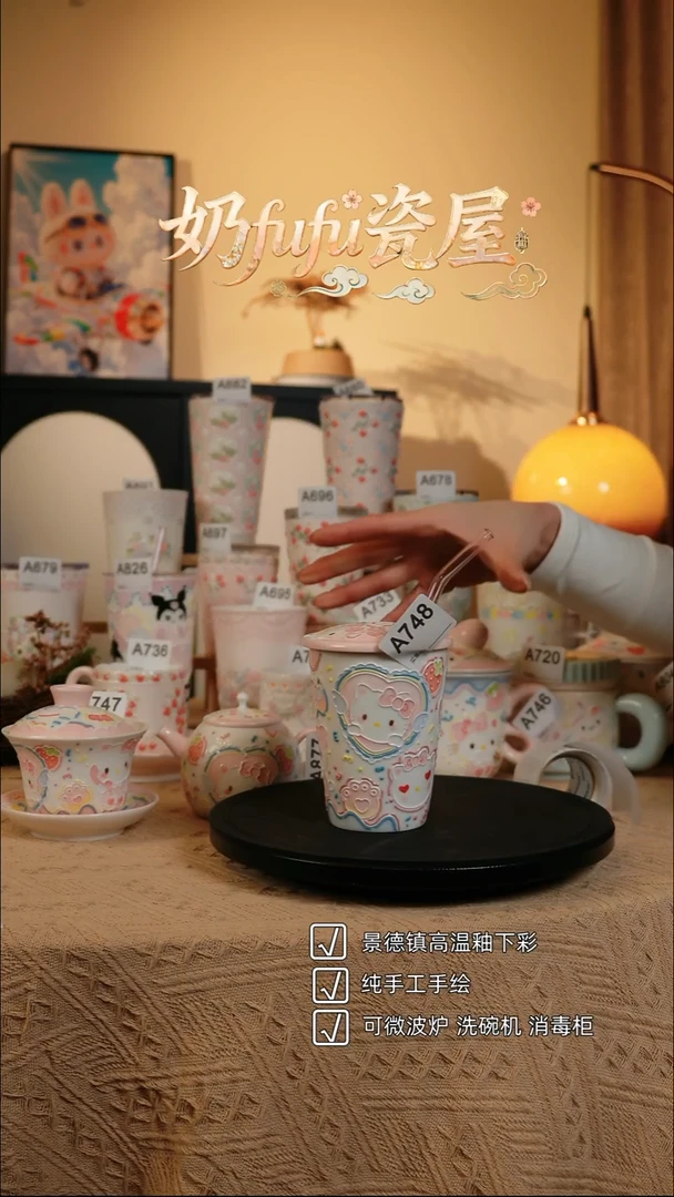 景德镇高温釉下彩立体釉创意瓷