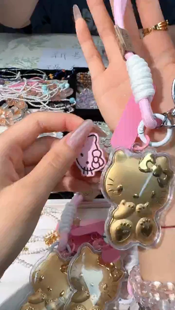 水晶手链未镶嵌I002粉水kt粉挂件