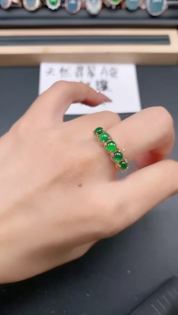 银S925镶嵌戒指翡翠1111111