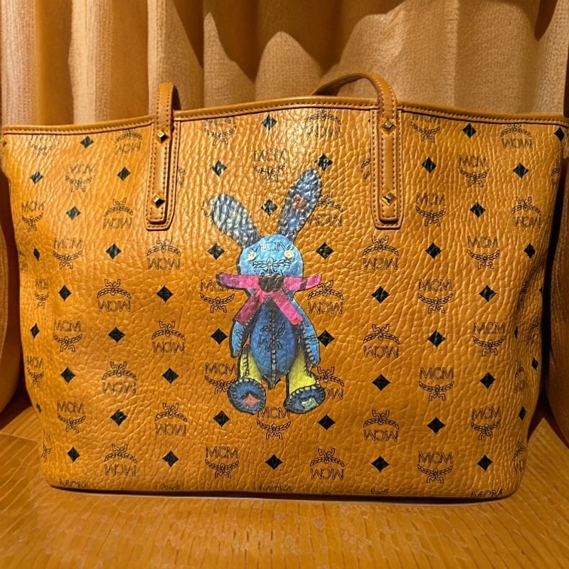 95新 MCM 托特包干邑色1191 7011