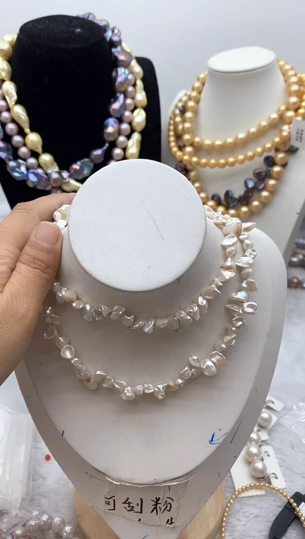 【闪购商品】淡水珍珠颈饰钛钢182