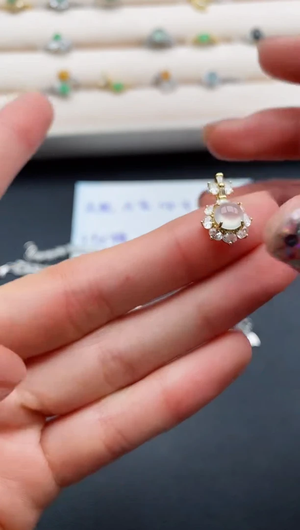 银S925镶嵌戒指翡翠33333333+6