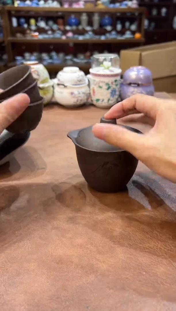 真的很便宜超好看会开片的旅行茶具