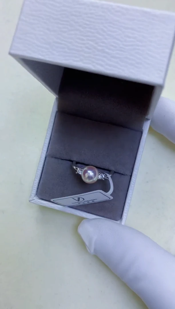【闪购商品】海水珍珠饰品银S925镶嵌设计款戒指
