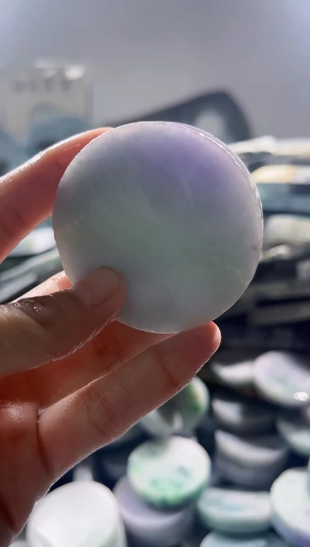 翡翠裸石 缅甸翡翠A货柠246