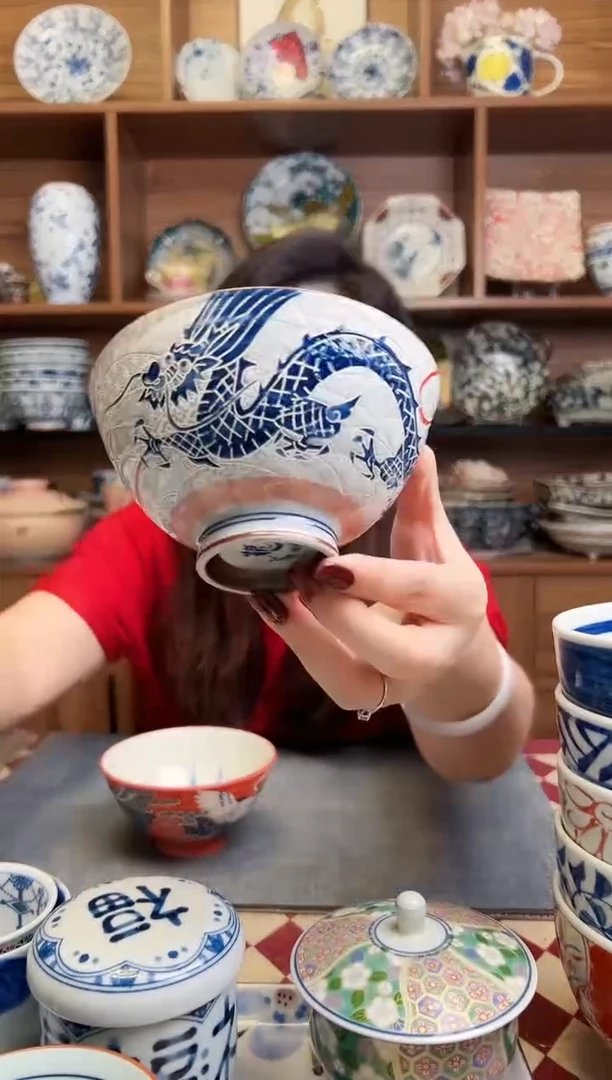 瓷片龍11.5cm小饭碗