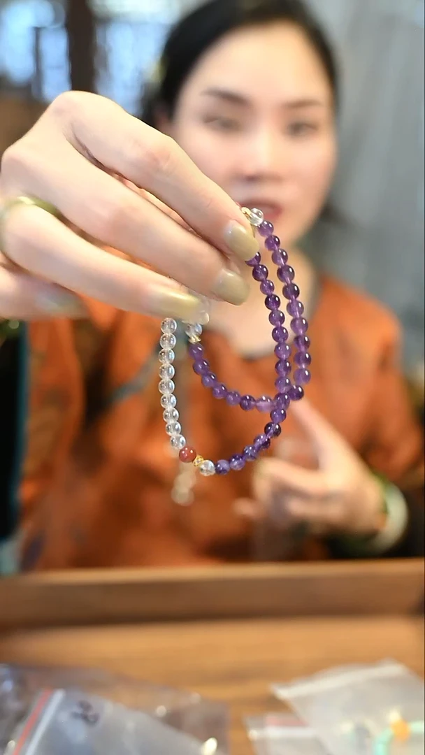 水晶手串未镶嵌梦*定向 梦晓