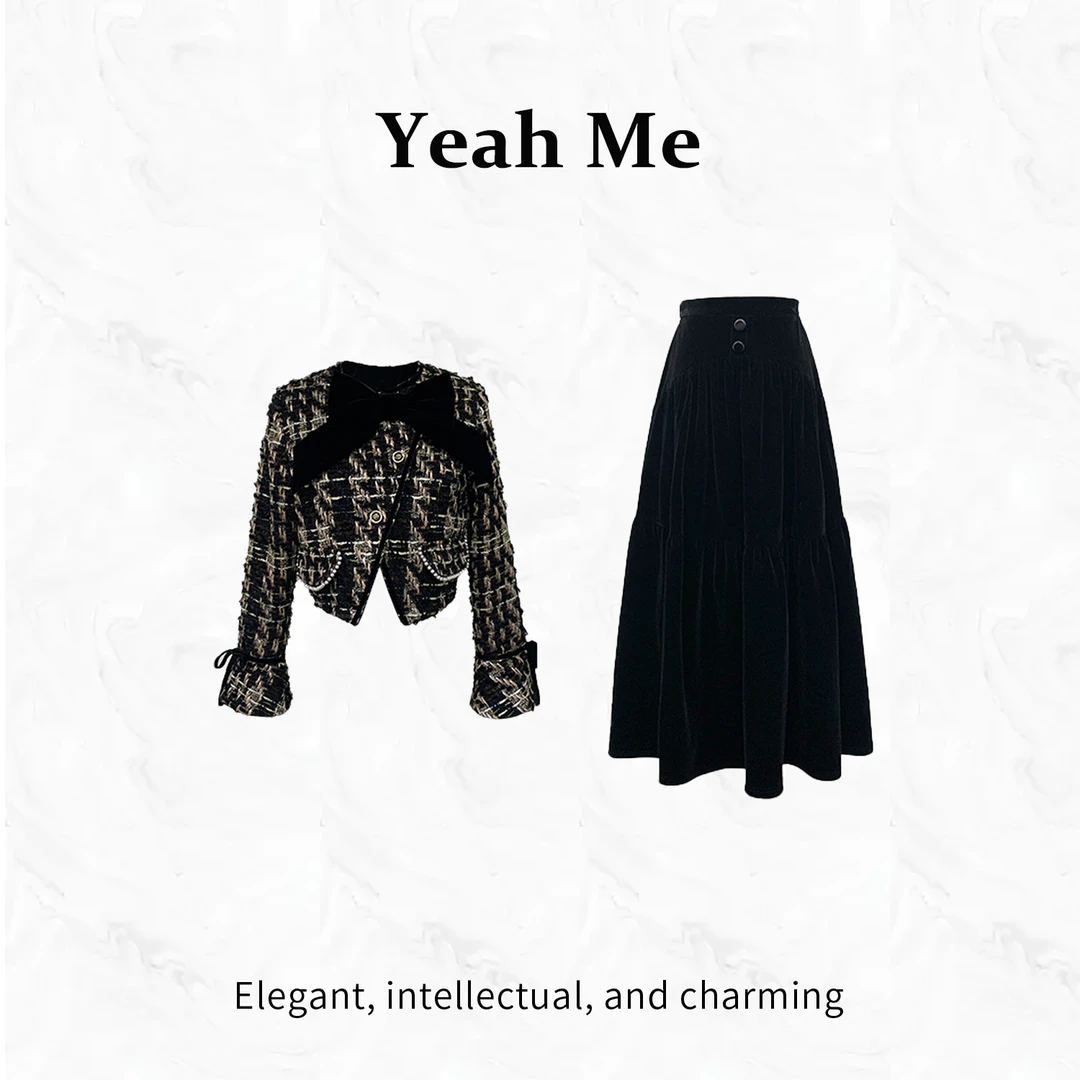 Yeah Me-【冬日格林】原创设计时尚显瘦套装连衣裙- BN202K-3N115K