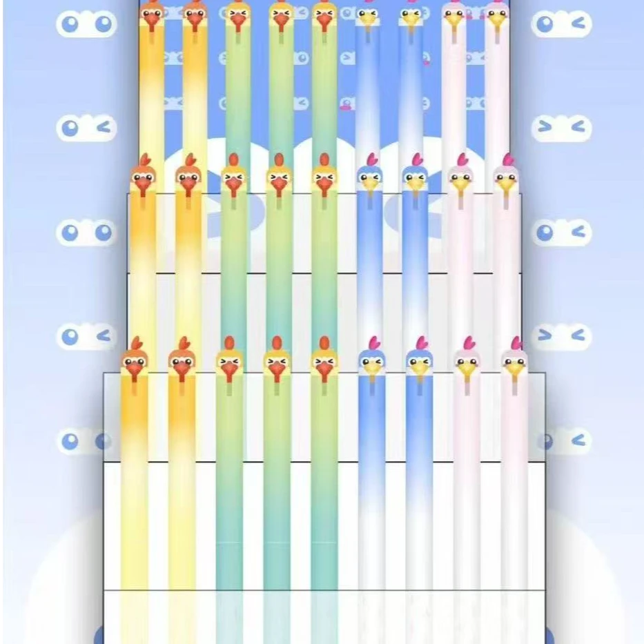 【发4支-全套】【东米萌宠鹦鹉st笔头黑色0.5mm】