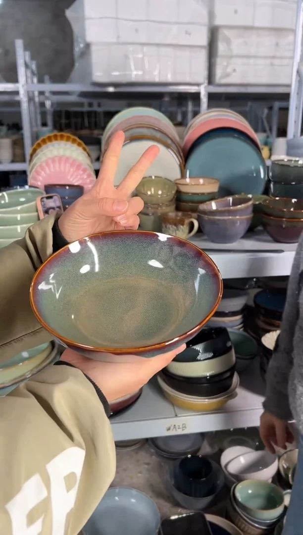 陶瓷外贸尾货瑕疵满20包邮X2菜碗