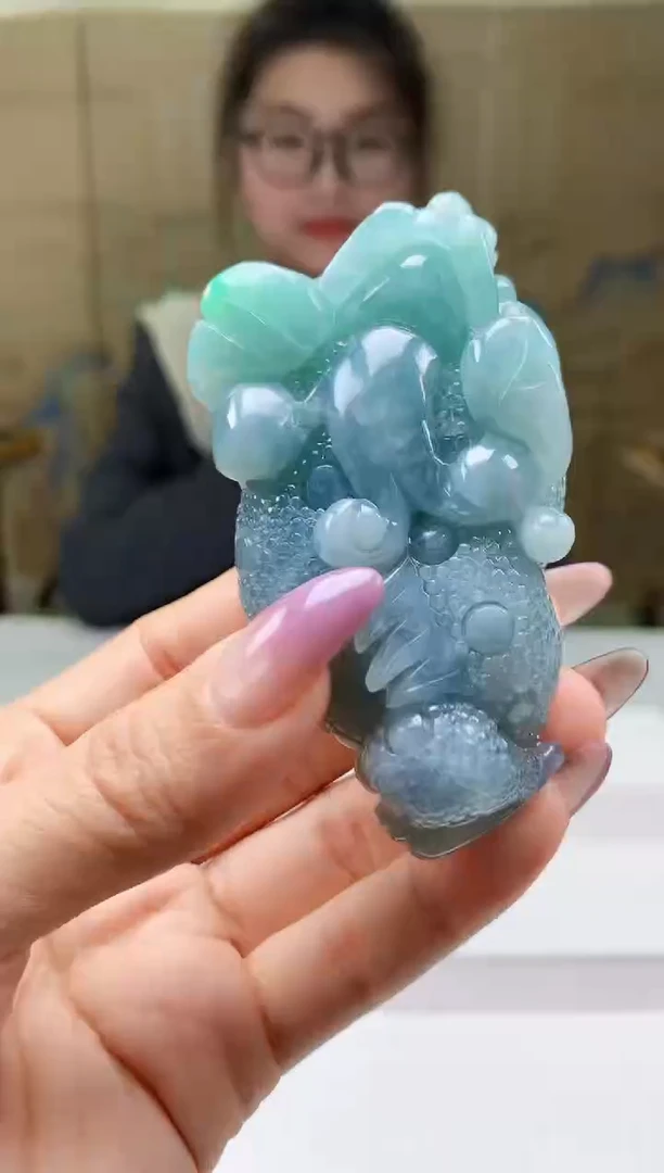 【闪购商品】定制翡翠未镶嵌5156ty-毛货挂件100