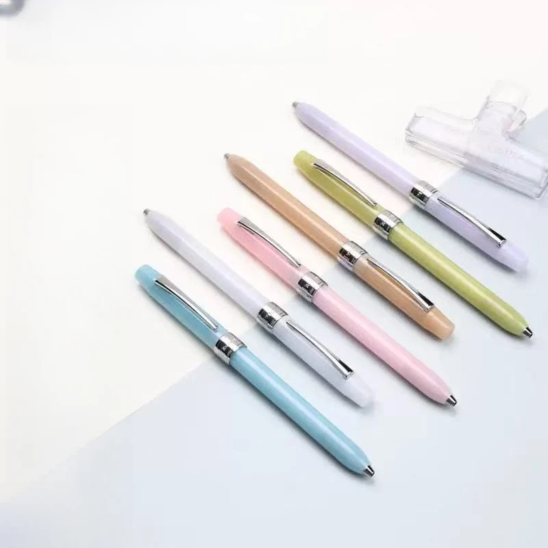 爱加灵动AK100A/100C雾透色提拉中性笔低重心按动学生速干签字笔