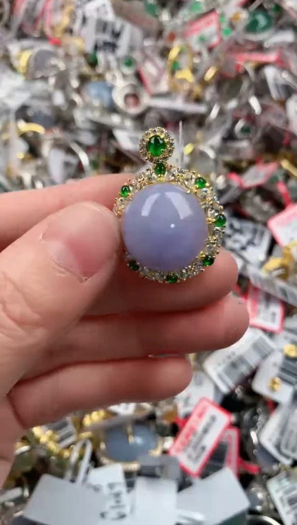 银S925镶嵌戒指翡翠3333    3