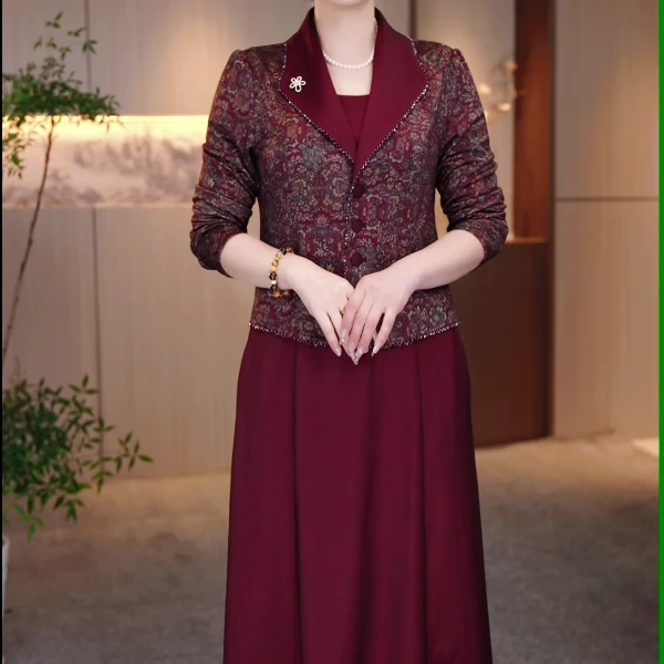 秋冬新款大码女装连衣裙遮肉显瘦收腰显瘦FY-25006