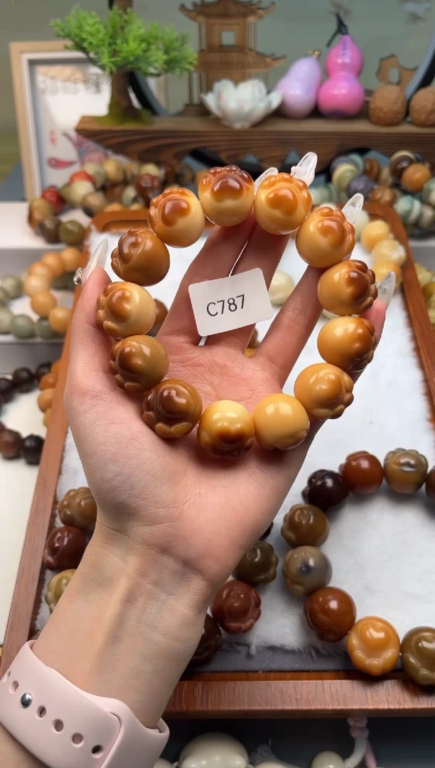 【闪购商品】菩提根/象牙果手串C787爱心猫爪20mm一串通货