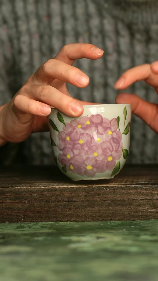 陶瓷青诗集手工手绘瓷器