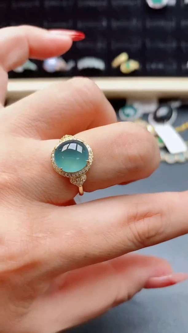 【闪购商品】翡翠戒指银S925镶嵌12121