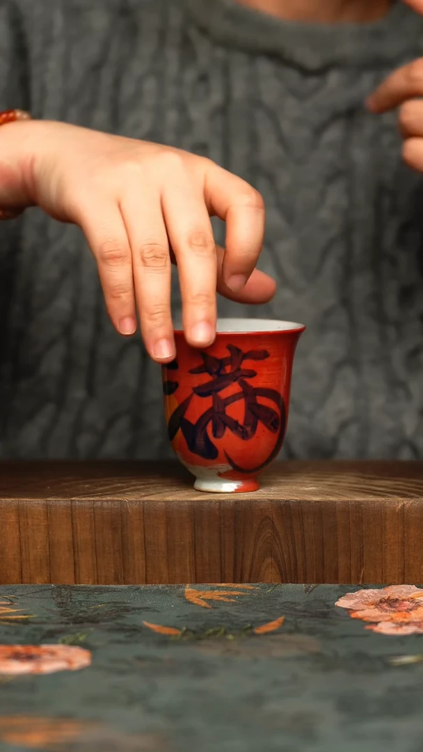 杯釉下彩手工手绘同款陶器