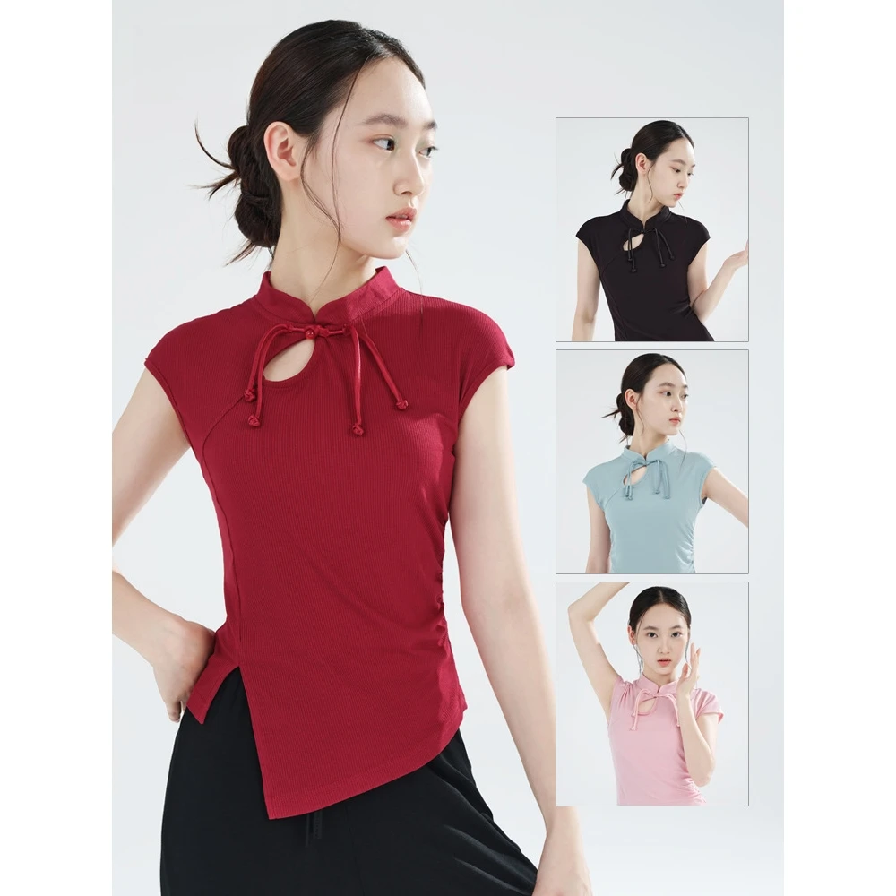 古典舞练功服装女成人新款上衣身韵中国舞新中式国风短袖夏舞蹈服