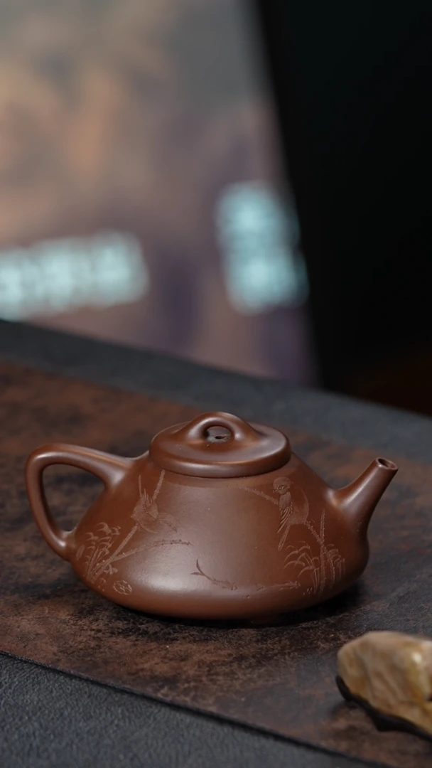 【闪购商品】紫砂茶壶子冶石瓢  刘建华  紫泥 200cc