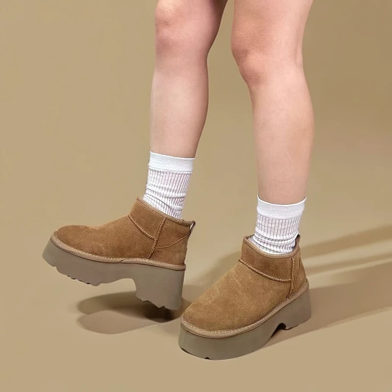 辉姐专属【美人鱼】新款厚底女款雪地靴羊皮毛真正羊毛一体雪地靴