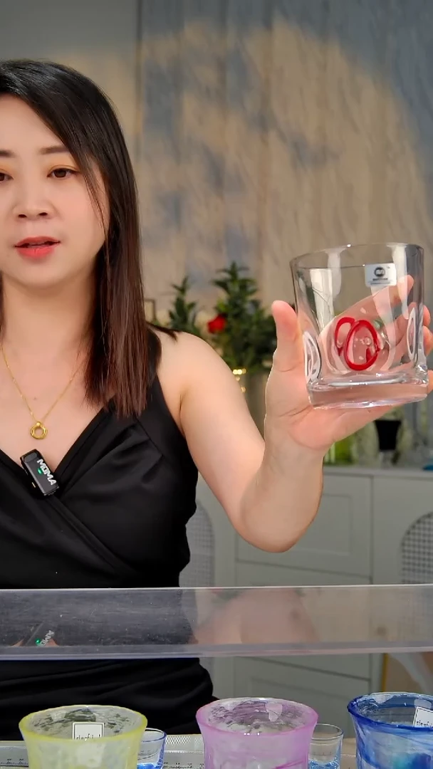 平底款水晶玻璃2只水杯