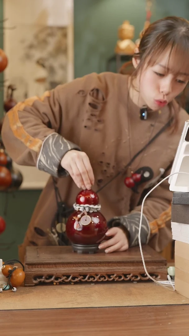 【闪购商品】375号精品天然大漆工艺防渗内胆酒葫芦~